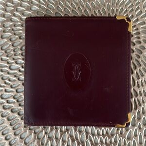 Elegant maroon and Gold Bifold wallet with Luxurious Design